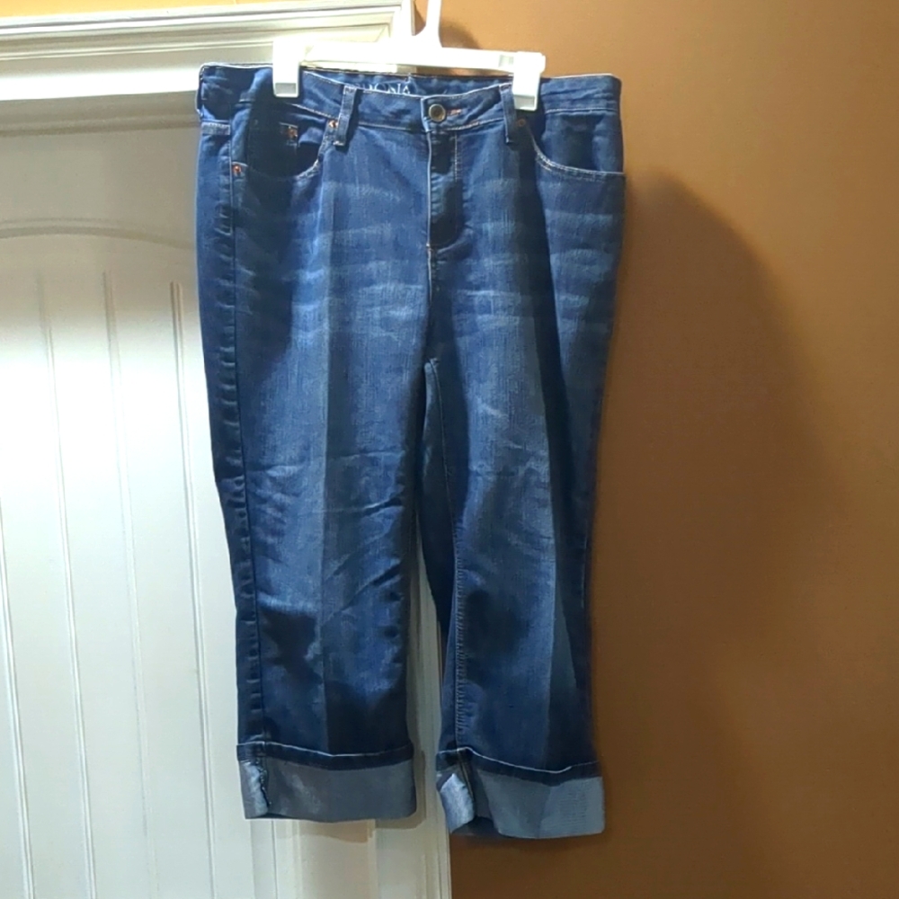 Women's Blue Jeans Merona Target Plus Size 16 Cropped